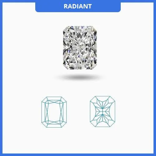0.50CT J-K/VS2-SI1 Radiant Cut Diamond MDL#D9257-2