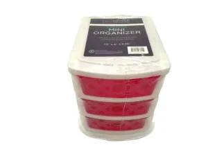 3 Drawer Mini Organizer 7.5" x 6" x 6.25" Plastic Lincoln Home Collection