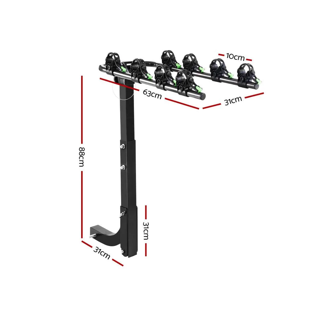 4 Bicycle Carrier Bike Rack Car Rear Hitch Mount 2" Towbar Foldable,4 Bicycle Carrier Bike Rack Car Rear Hitch Mount 2" Towbar Foldable