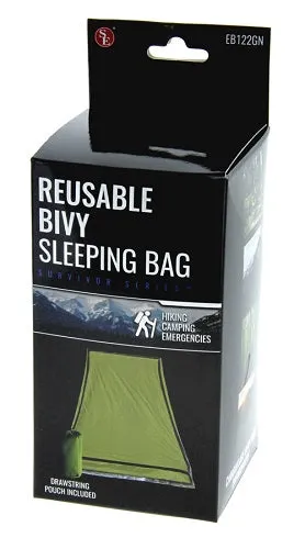 84"x36" Reusable Bivy Sleeping Bag Army Green Lightweight Durable