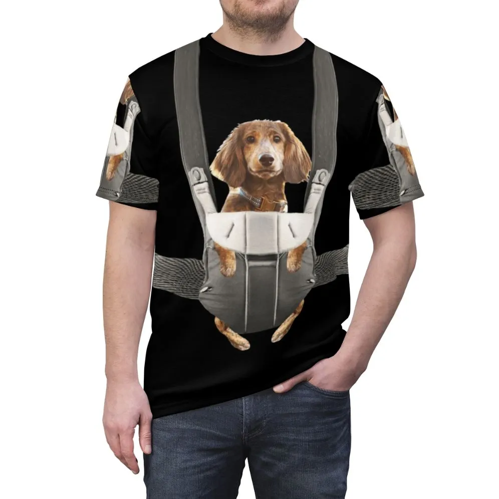 Adorable Dachshund in Baby Carrier Graphic Tee
