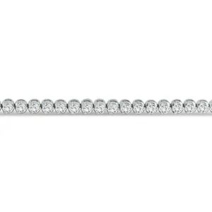 Ags Certified 5 Carat Tw Three Prong Diamond Tennis Bracelet In 14K White Gold (J-K Color, I2-I3 Clarity)