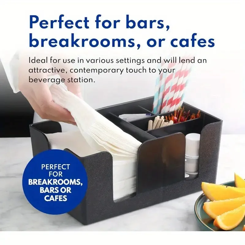 Black Plastic Bar Caddy Organizer