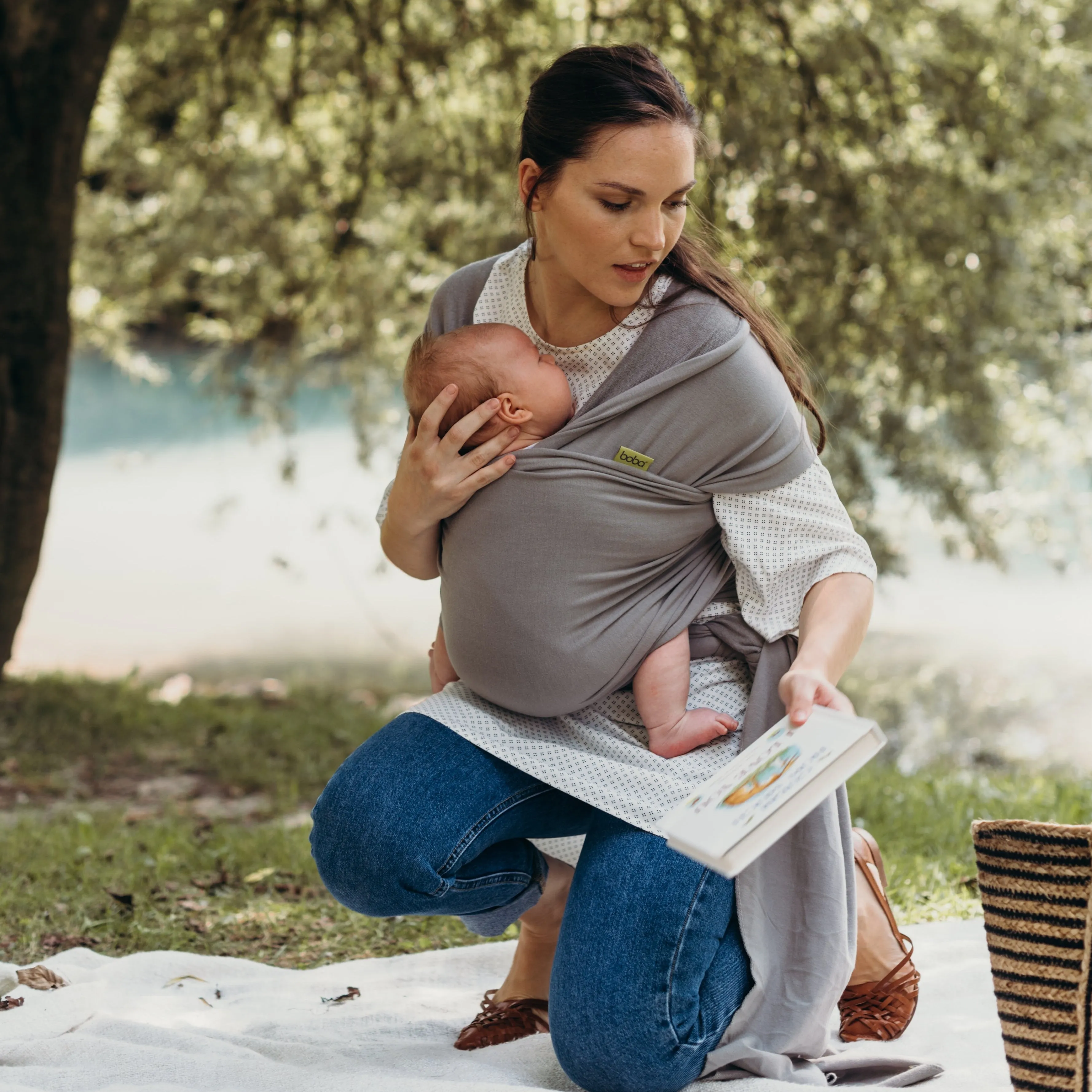 Boba Standard Wrap Baby Carrier - Grey