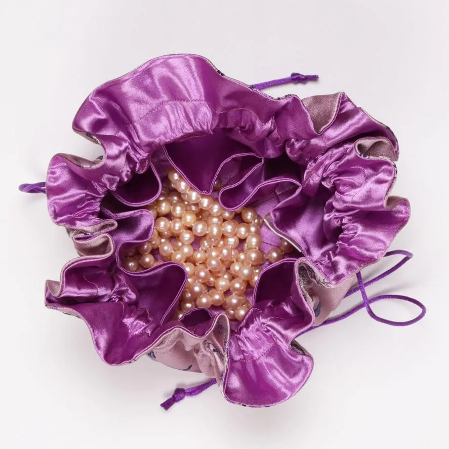 Brocade Jewelry Pouch Cherry Blossom - Mauve