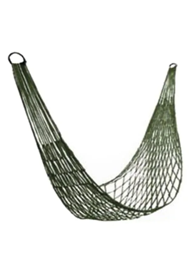 Camping Hammock Mesh Rope Hammocks for Outside Sleeping Hammock Outdoor Portable Lightweight Comfortable Nylon for 1 person Fishing Climbing Camping Blue Red Green