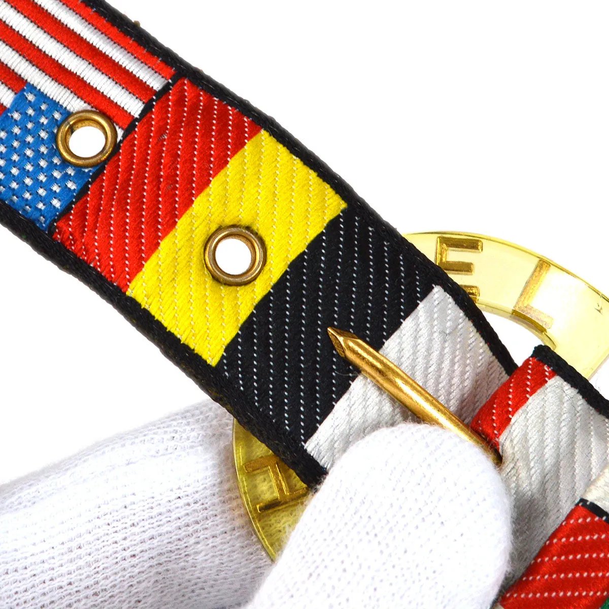 CHANEL 1995 National Flag Belt #70