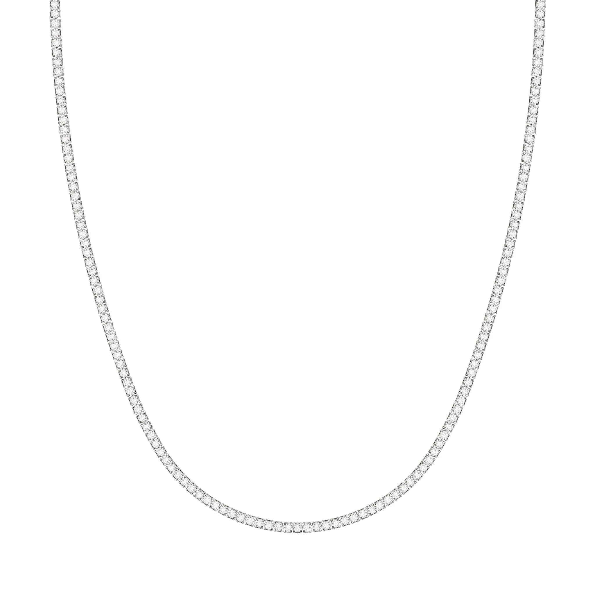 Classic Four Pronged Tennis Necklace