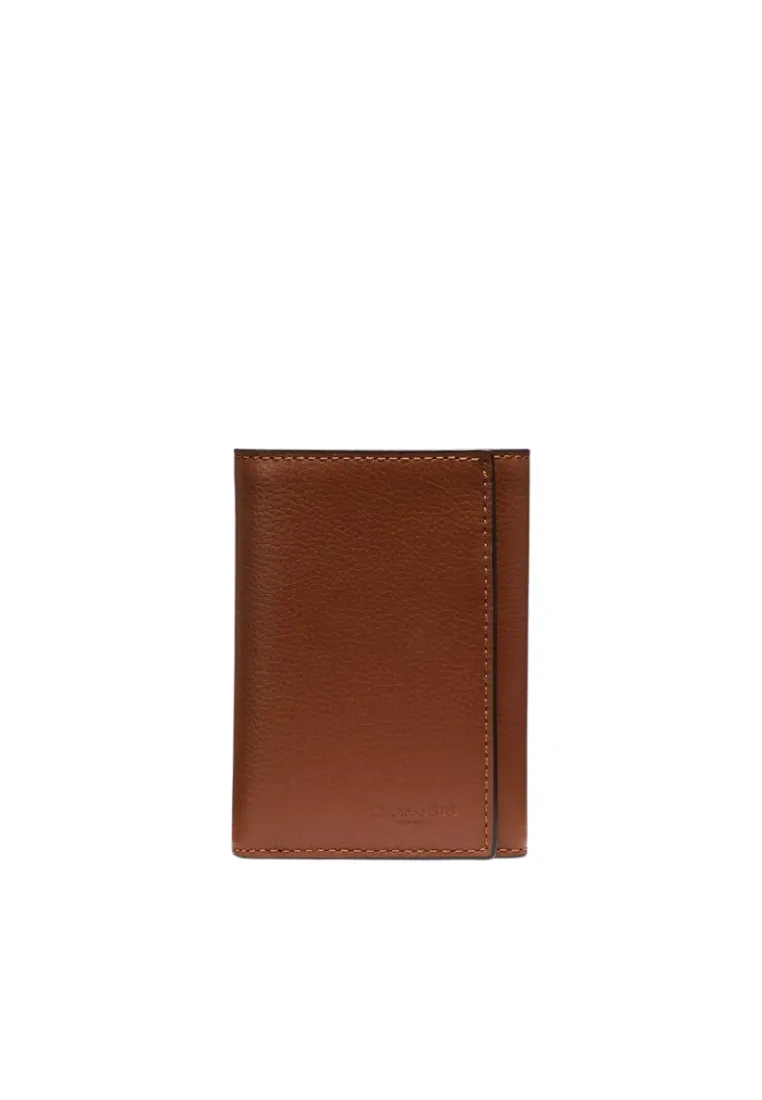 Coach Trifold Wallet Sportcalf Leather In Saddle 23845