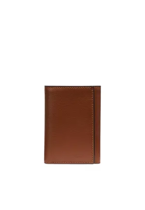 Coach Trifold Wallet Sportcalf Leather In Saddle 23845