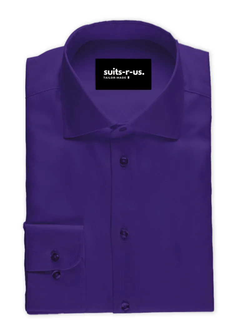 Dark Purple Poplin Shirt