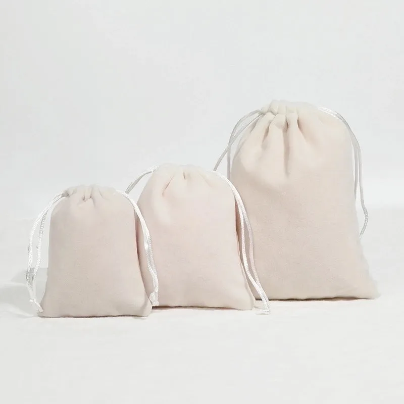 Elegant Solid Color Flannel Wholesale Jewelry Packaging Bags