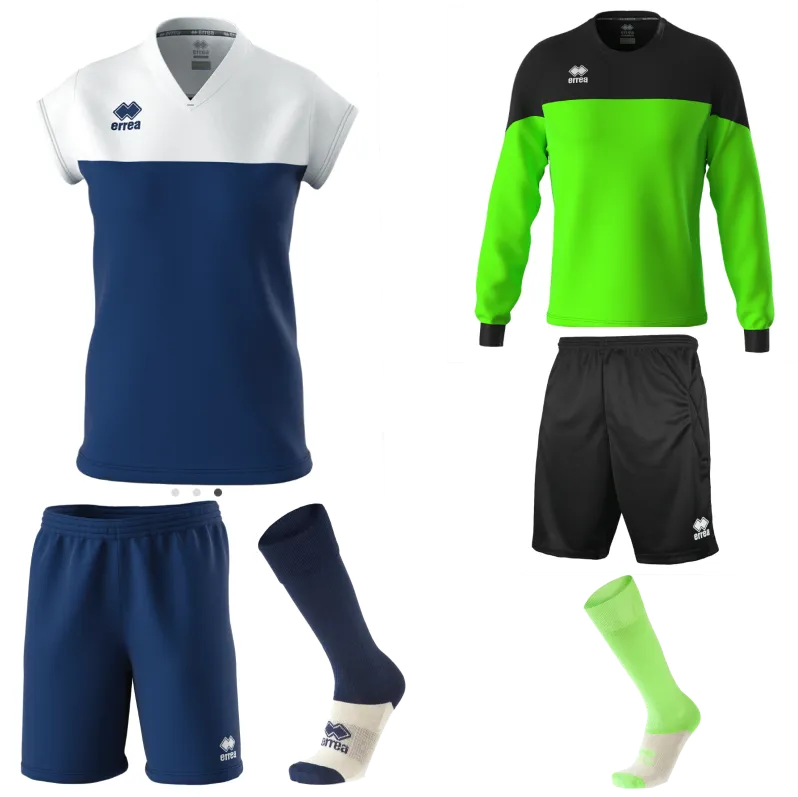 ERREA BESSY WOMENS KIT BUNDLE NAVY WHITE