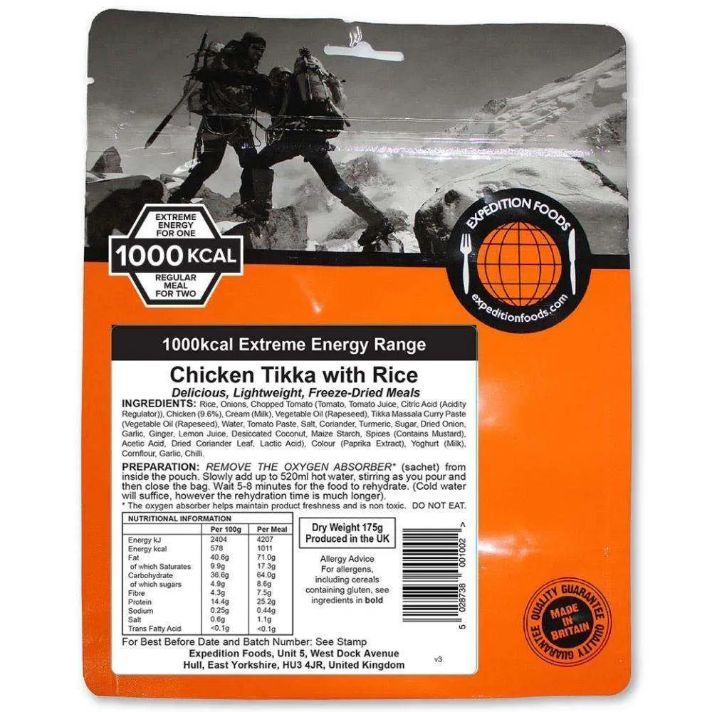 Expedition Foods - Chicken Tikka with Rice (Extreme Energy)