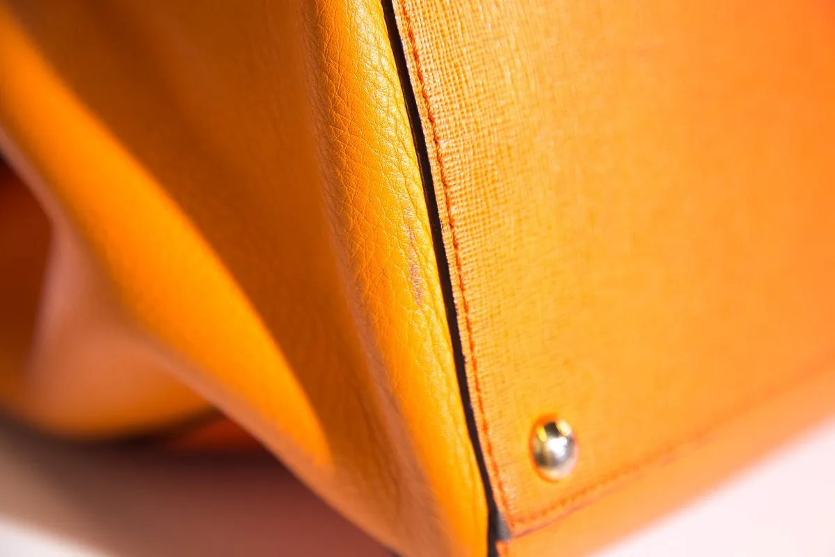 Fendi Orange Medium 2Jours Tote Bag
