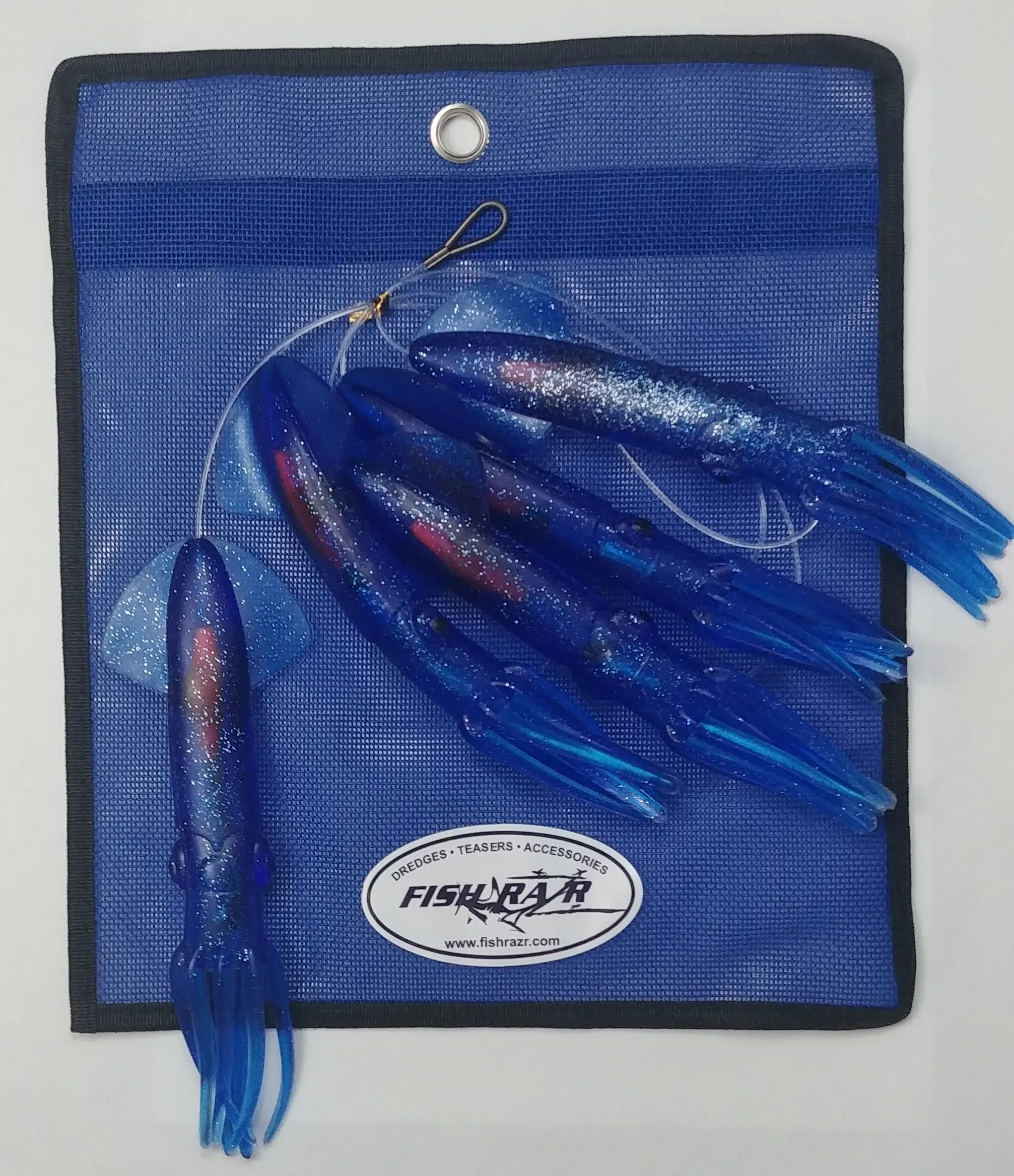 Fish Razr Tackle Daisy Chains| 5 Squid | 9"Squid Size | For Blue Water Fishing