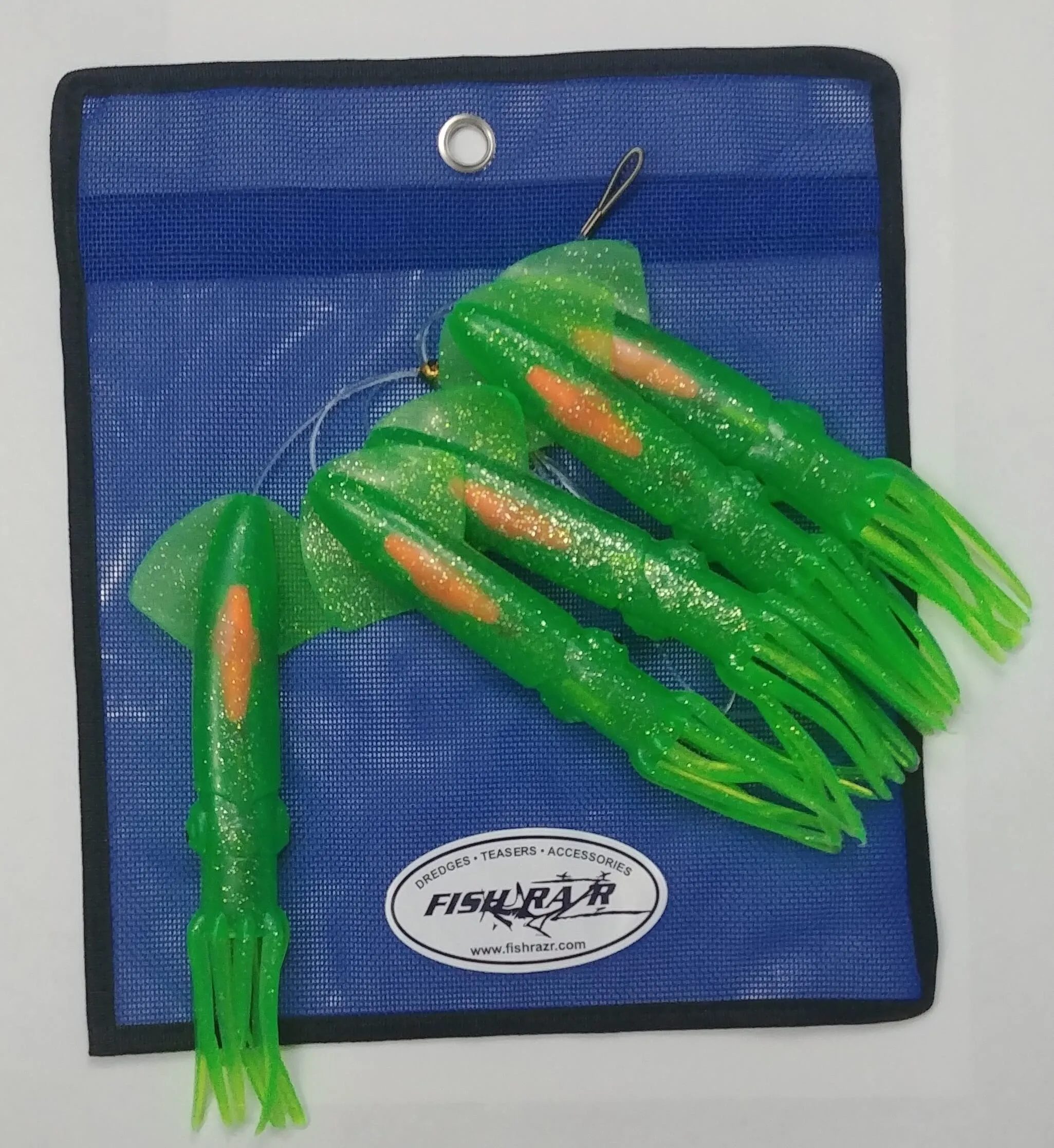 Fish Razr Tackle Daisy Chains| 5 Squid | 9"Squid Size | For Blue Water Fishing