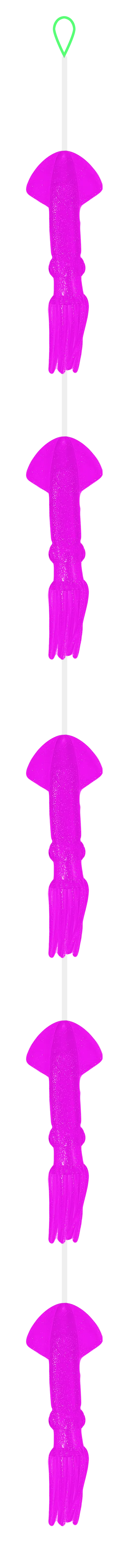 Fish Razr Tackle Daisy Chains| 5 Squid | 9"Squid Size | For Blue Water Fishing