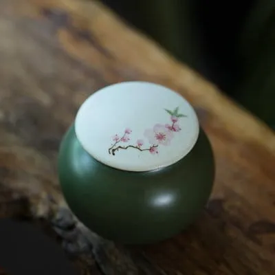 Gohobi Hand-painted Floral Tea Container