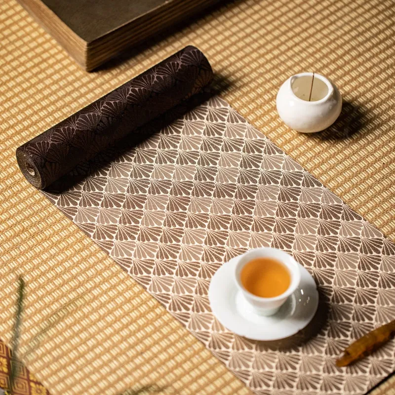 Gohobi Reversible Floral Brocade Gongfu Tea Ceremony Placemat