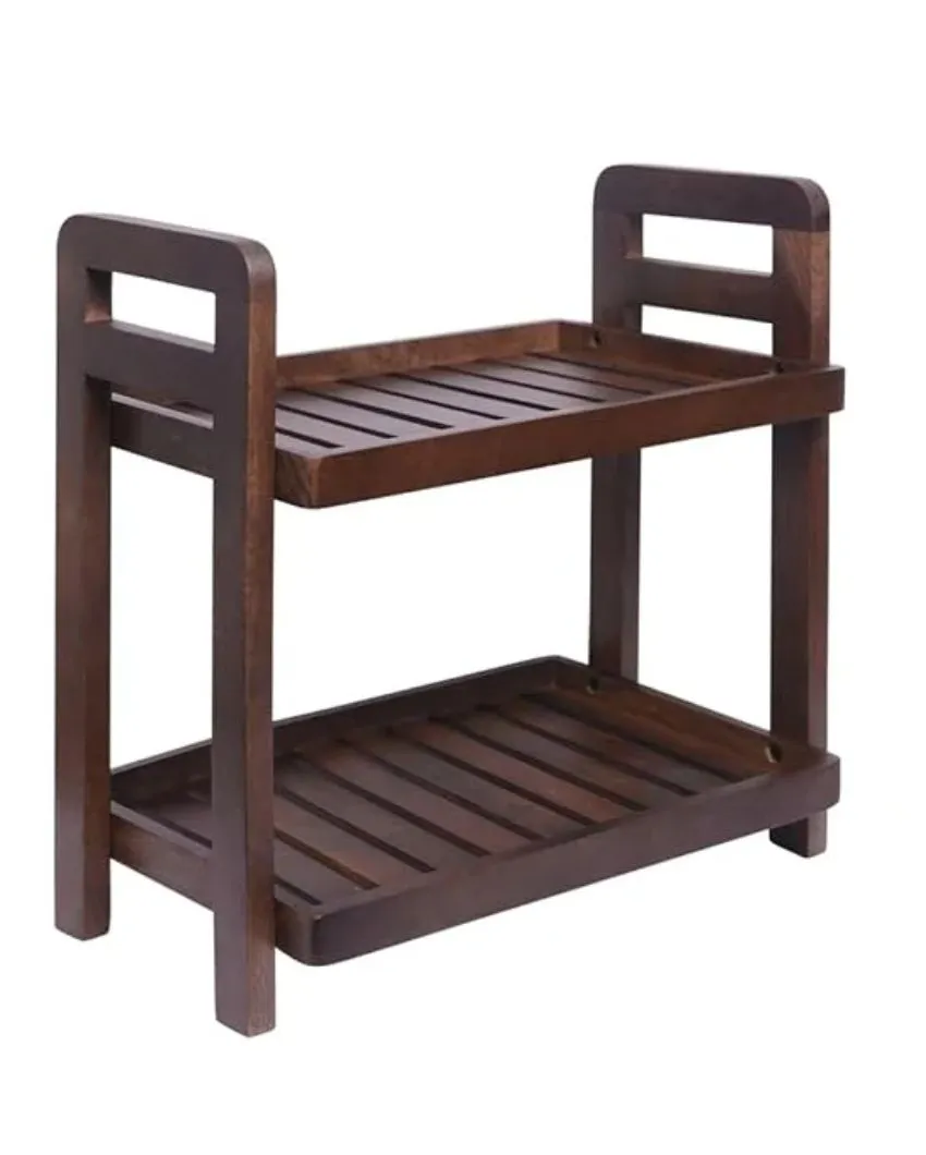 Handcrafted Premium Cocoa Wooden Multi-Purpose Organizer | 8 x 14 inches