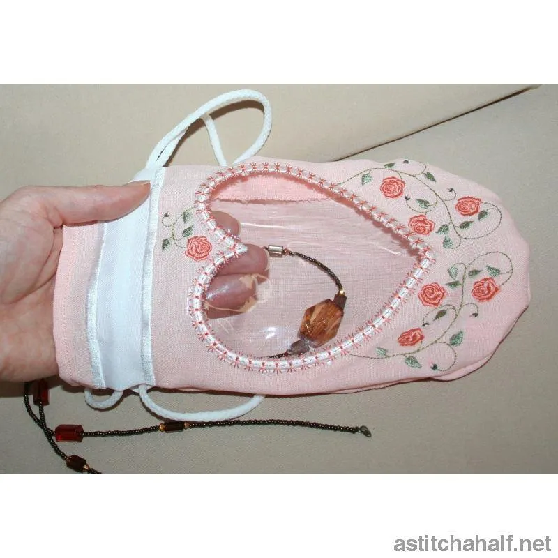 Heart Peek a Drawstring Bag