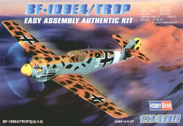 Hobby Boss Aircraft 1/72 Bf-109E-4 Tropical Kit