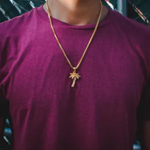 Iced Palm Tree Necklace