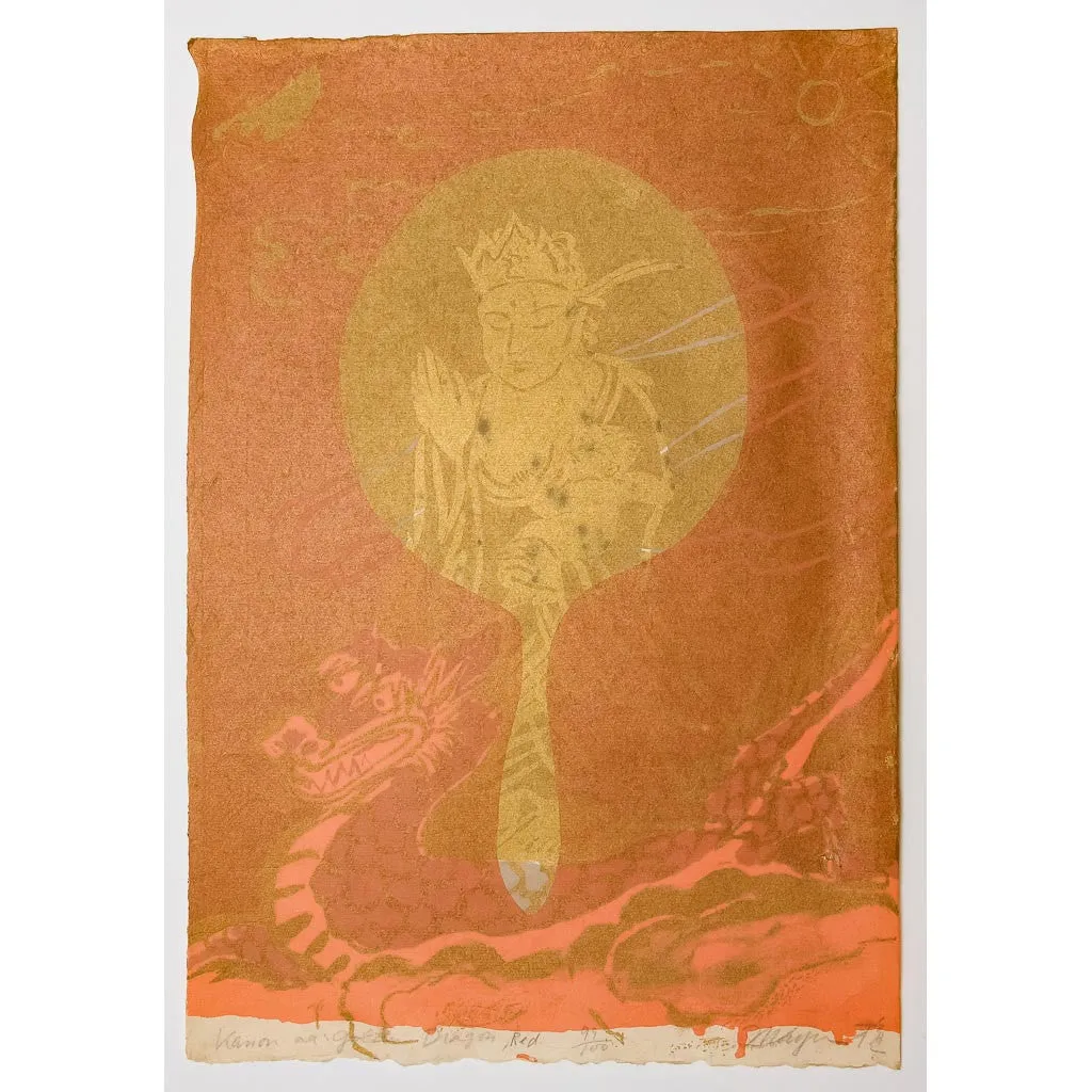 Kannon and Golden Dragon (Red)