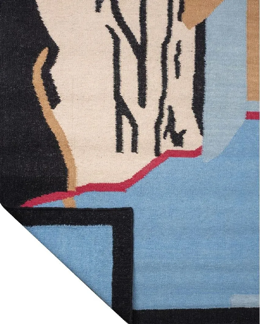 Kilim Hand Woven Dhurrie Wool Rug Authentic Craftsmanship | 5 x 8 Feet
