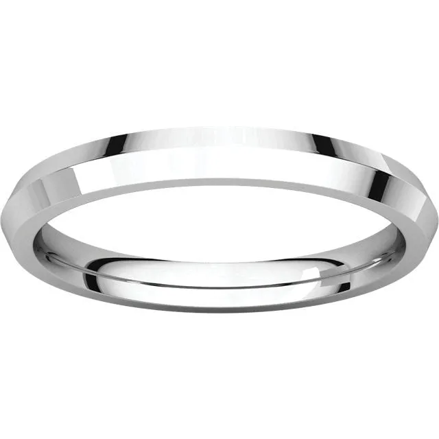 Knife Edge Comfort Fit Wedding Band (KER)