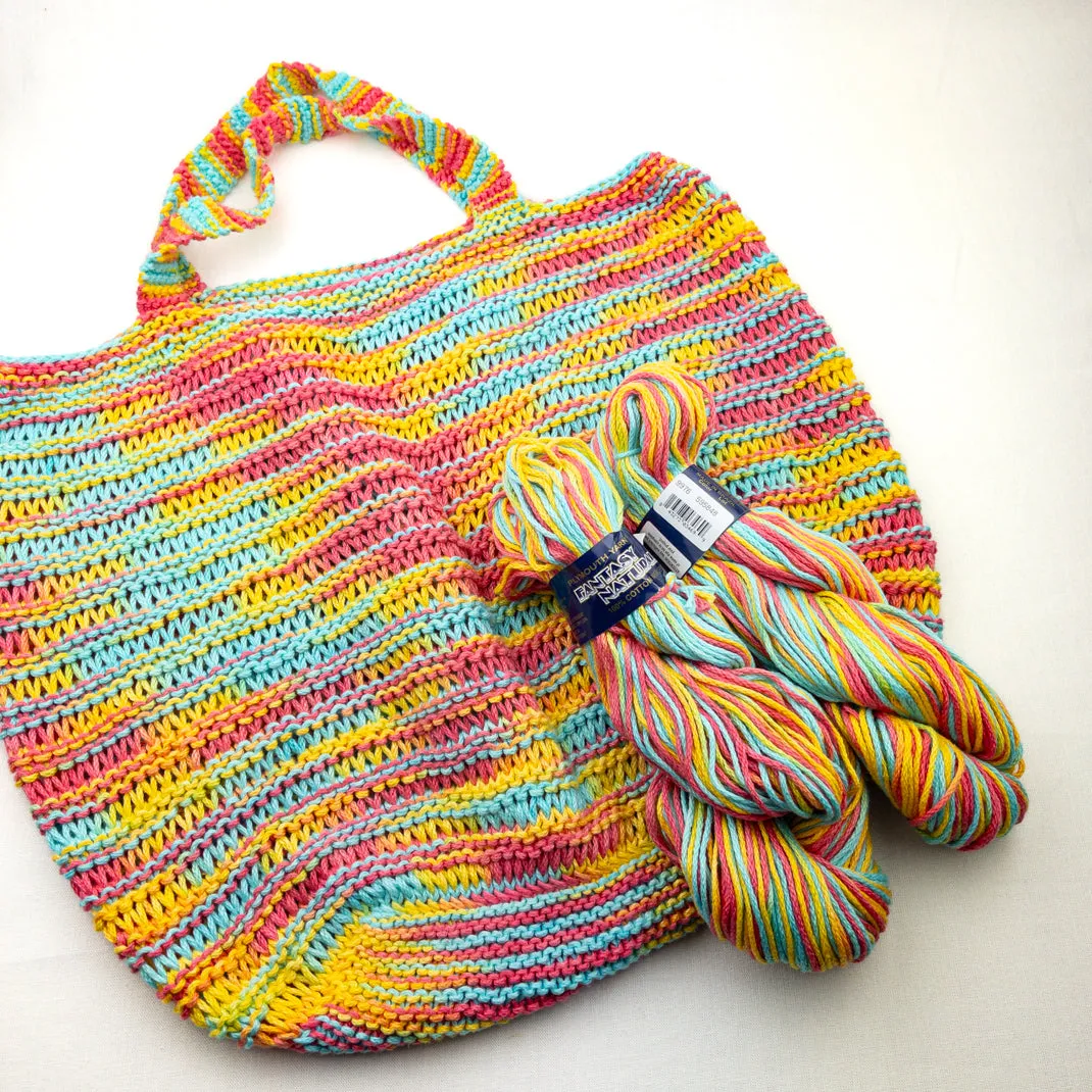 Knit Market Bag Kit | Plymouth Fantasy Naturale & Knitting Pattern (#417)