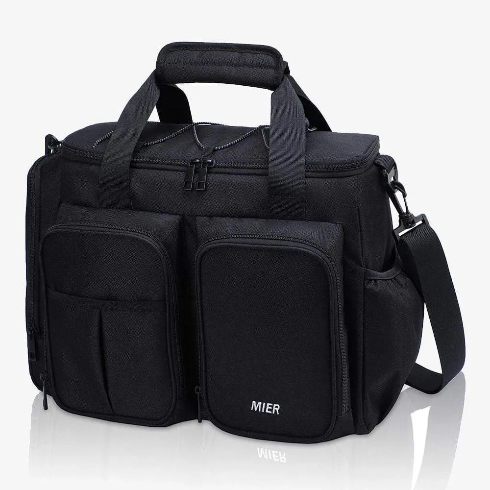 Large Insulated Lunch Cooler Bag with Multiple Pockets