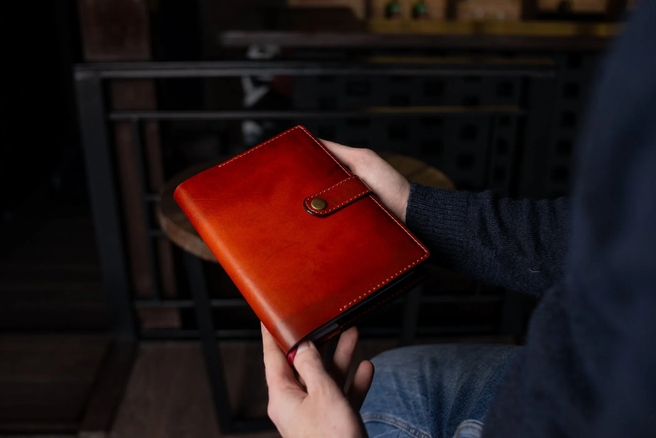 Leather notebook journal cover, Full Grain Leather Journal A5, Personalized, Large Notebook, Gift for him,Traveler Notebook, Writing journal