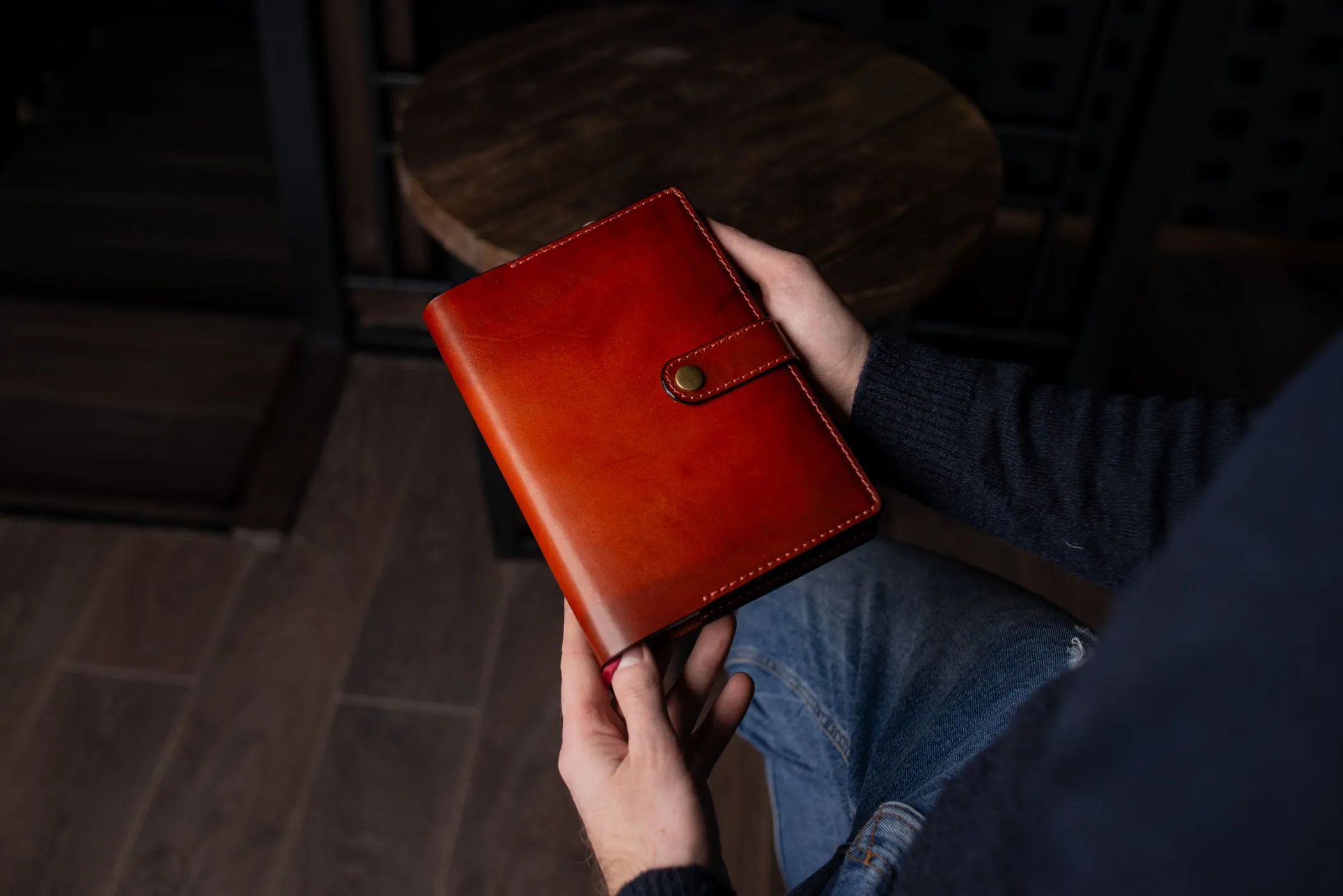 Leather notebook journal cover, Full Grain Leather Journal A5, Personalized, Large Notebook, Gift for him,Traveler Notebook, Writing journal