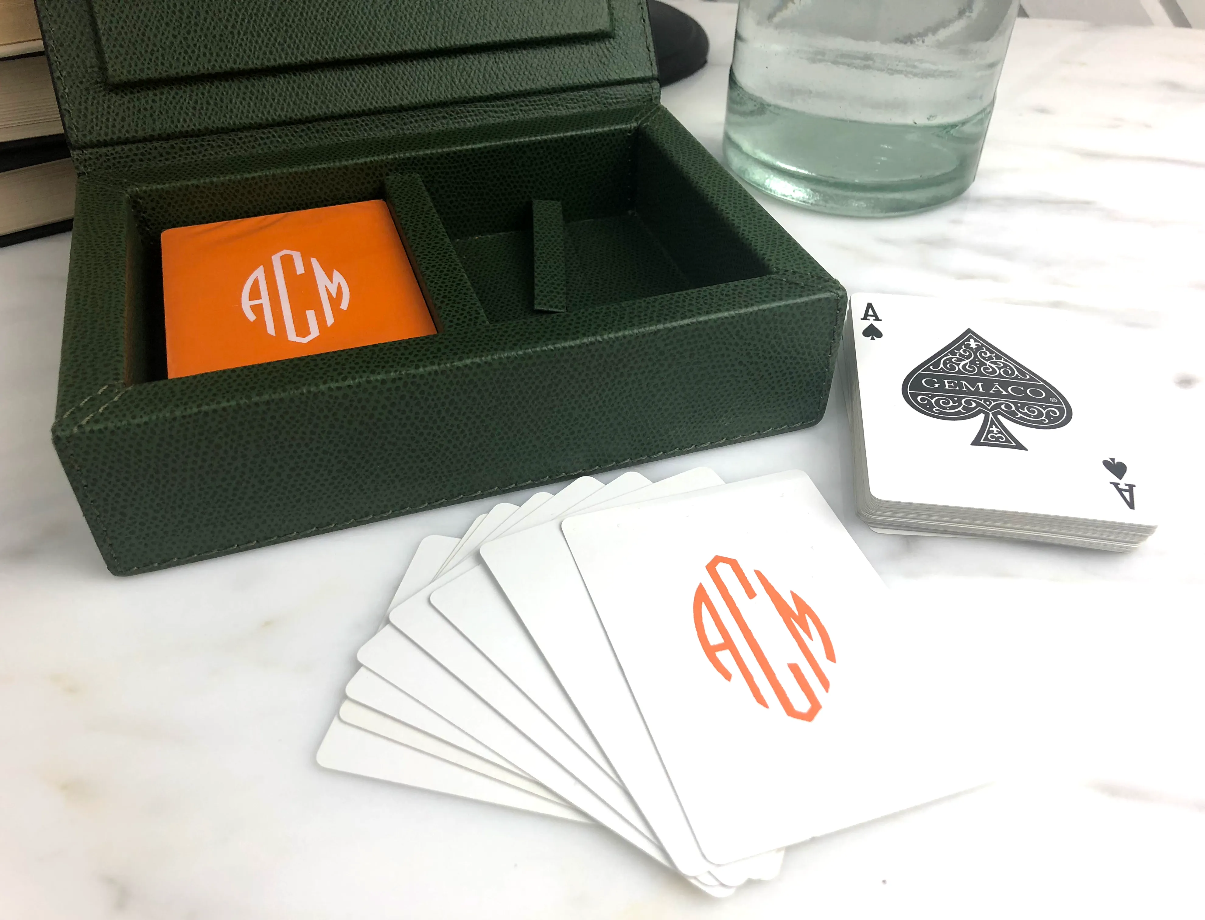 Leather Playing Card Case, Custom Order