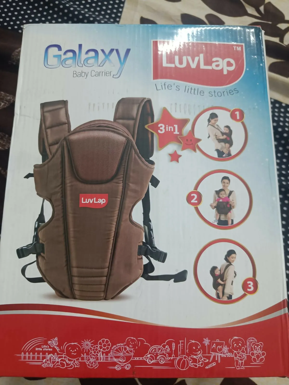 LUVLAP Galaxy 3 in 1 Baby Carrier