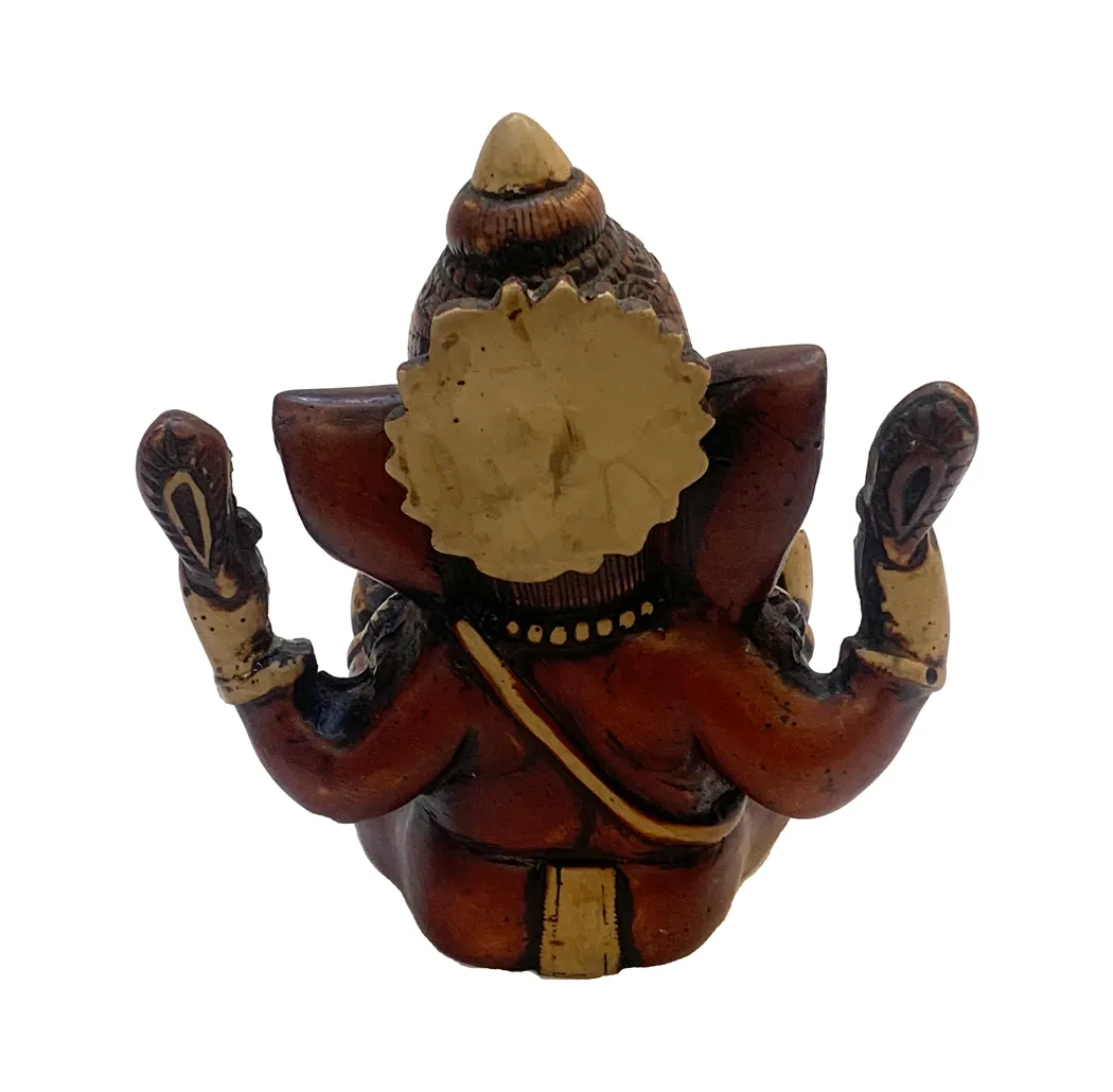 Maroon With Beige Raisin Ganesha Statue