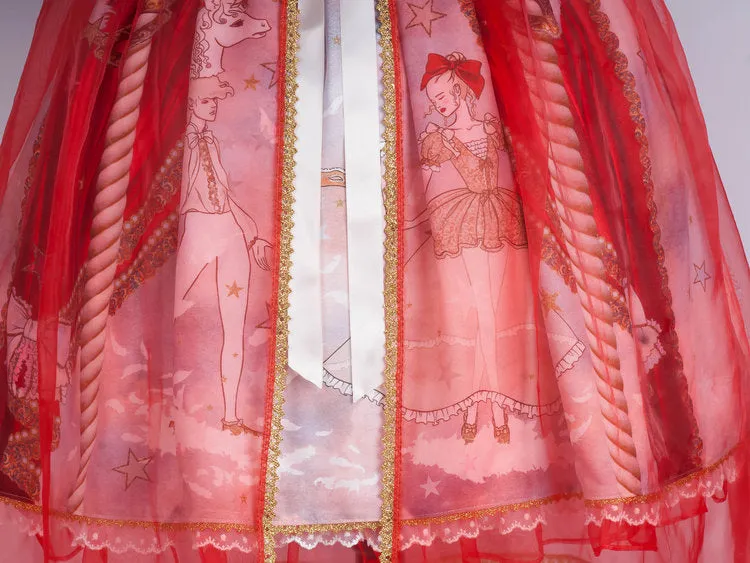 Masquerade Ballet Jumperskirt in Red