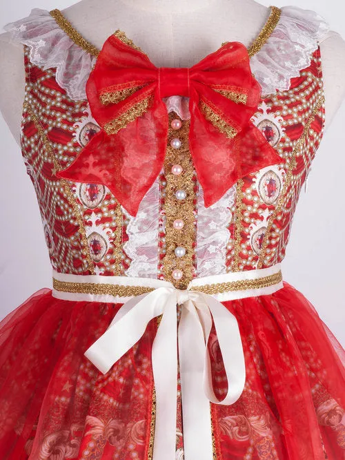 Masquerade Ballet Jumperskirt in Red