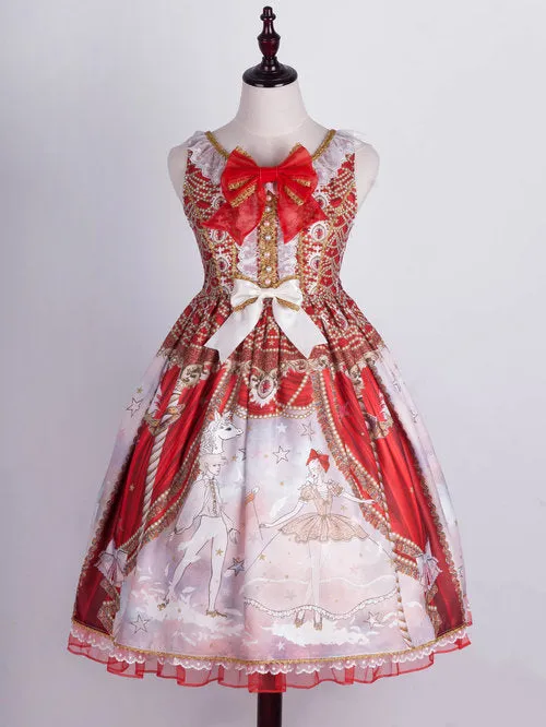 Masquerade Ballet Jumperskirt in Red