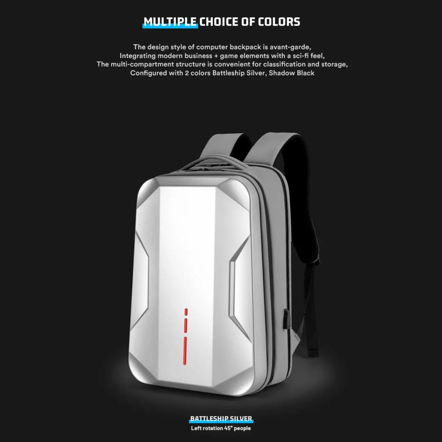 Modern 17.3-inch Hard Shell Business & eSports Laptop Backpack