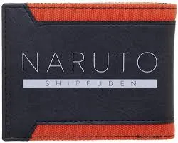Naruto Leaf Metal Badge Bi Fold Wallet