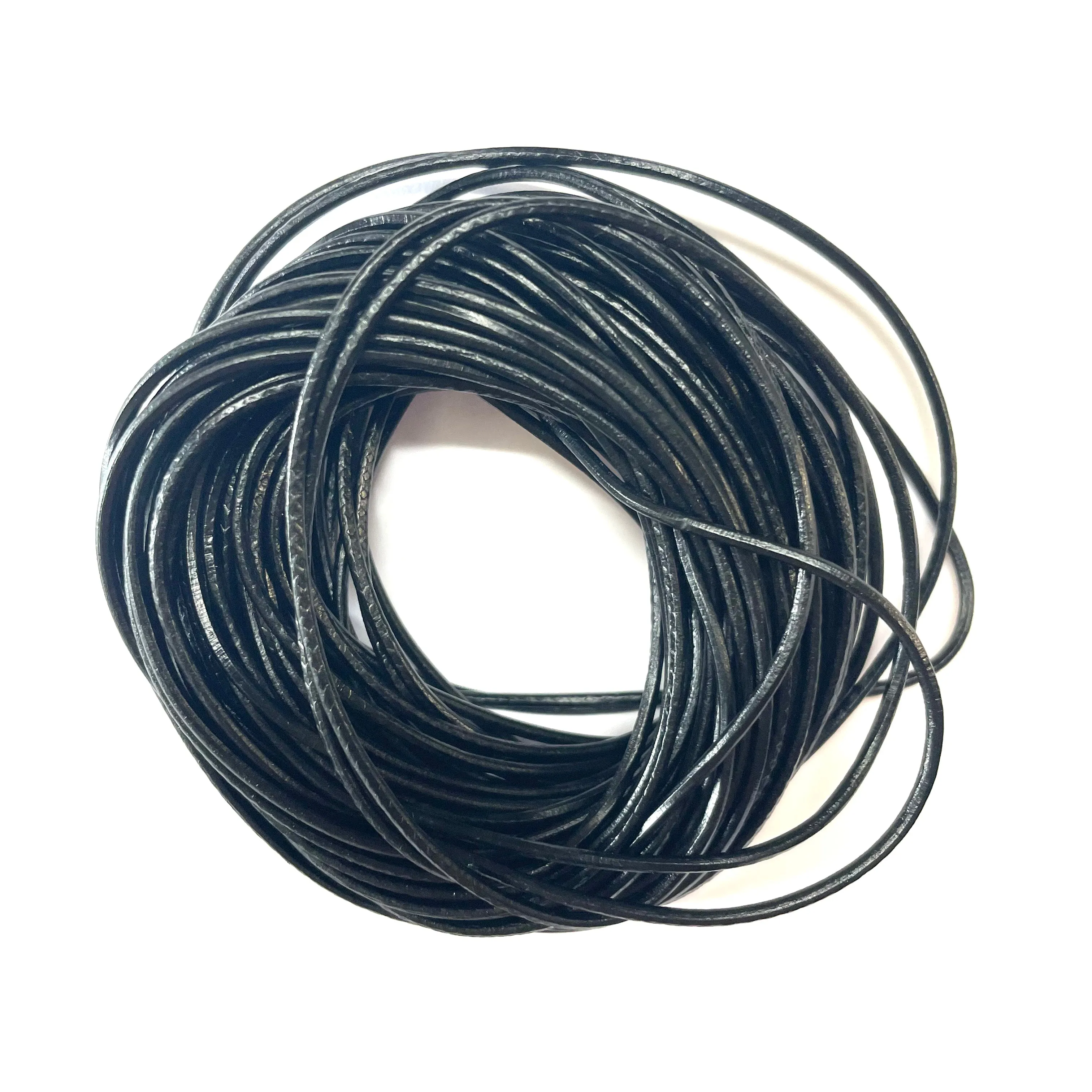 Natural Genuine Leather Cord per 10mtrs- Black 1.5mm