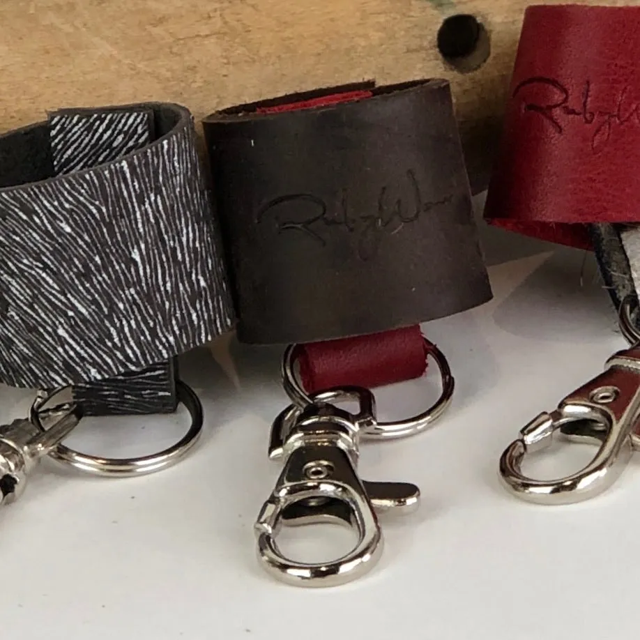Never Lost Leather Keyring