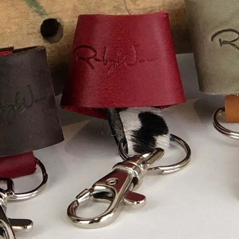 Never Lost Leather Keyring