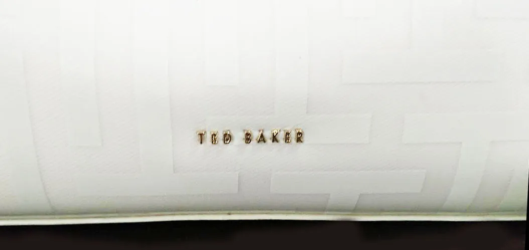 NEW FROM NORDSTROM WITH TAGS WHITE LOGO TED BAKER CANVAS SHOPPER TOTE W SMALL PURSE