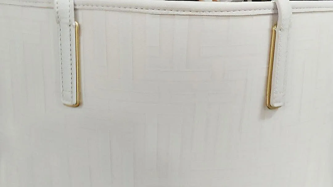 NEW FROM NORDSTROM WITH TAGS WHITE LOGO TED BAKER CANVAS SHOPPER TOTE W SMALL PURSE