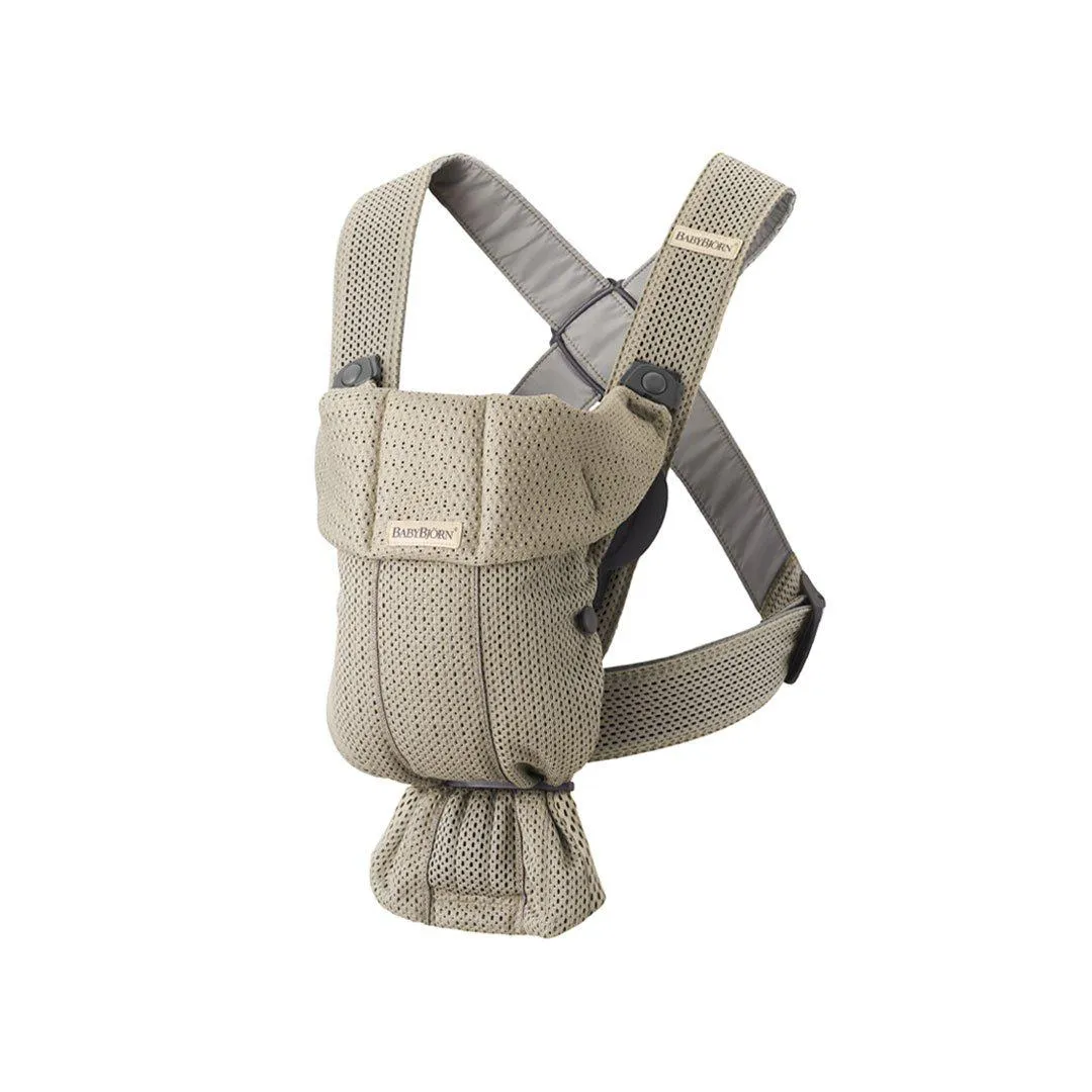 Outlet - BabyBjorn Mini 3D Mesh Baby Carrier - Grey Beige