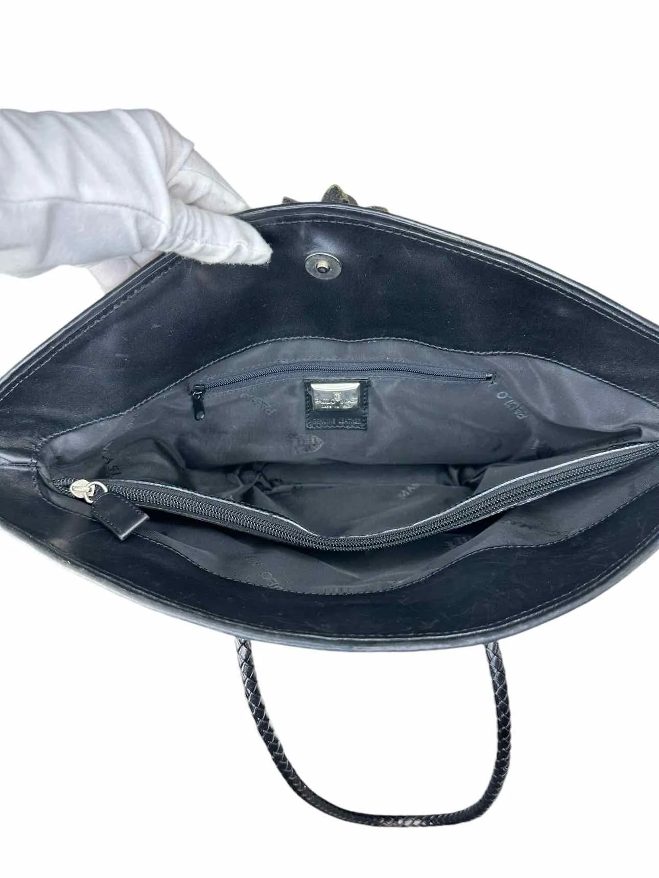 Paolo Masi Black Leather Purse